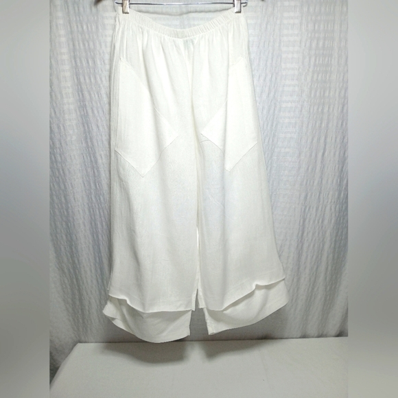 ITEMZ  Chris Baumgartner  100% Linen Double Hem Pull On Pants. Size O/S - Picture 1 of 10